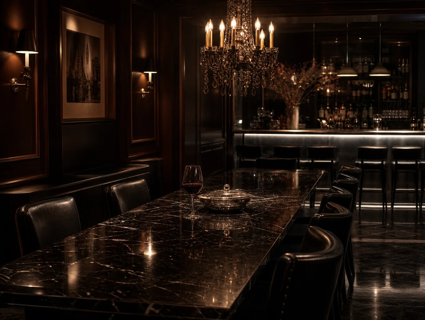 Intimate dining room atmosphere