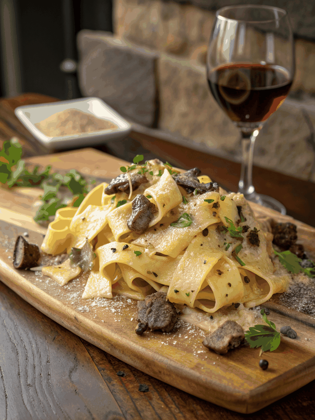 Handmade pasta dish