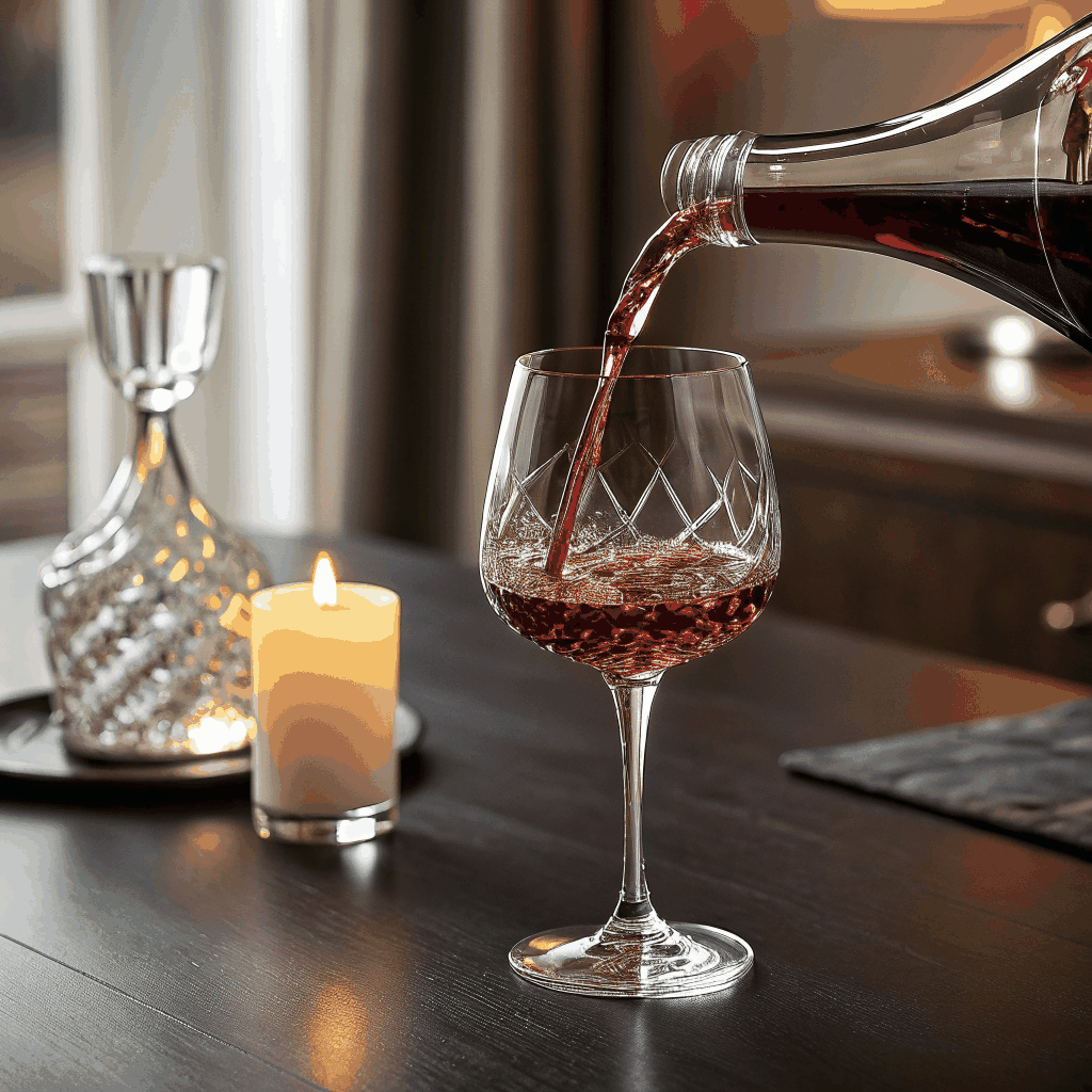 Wine being poured into a glass